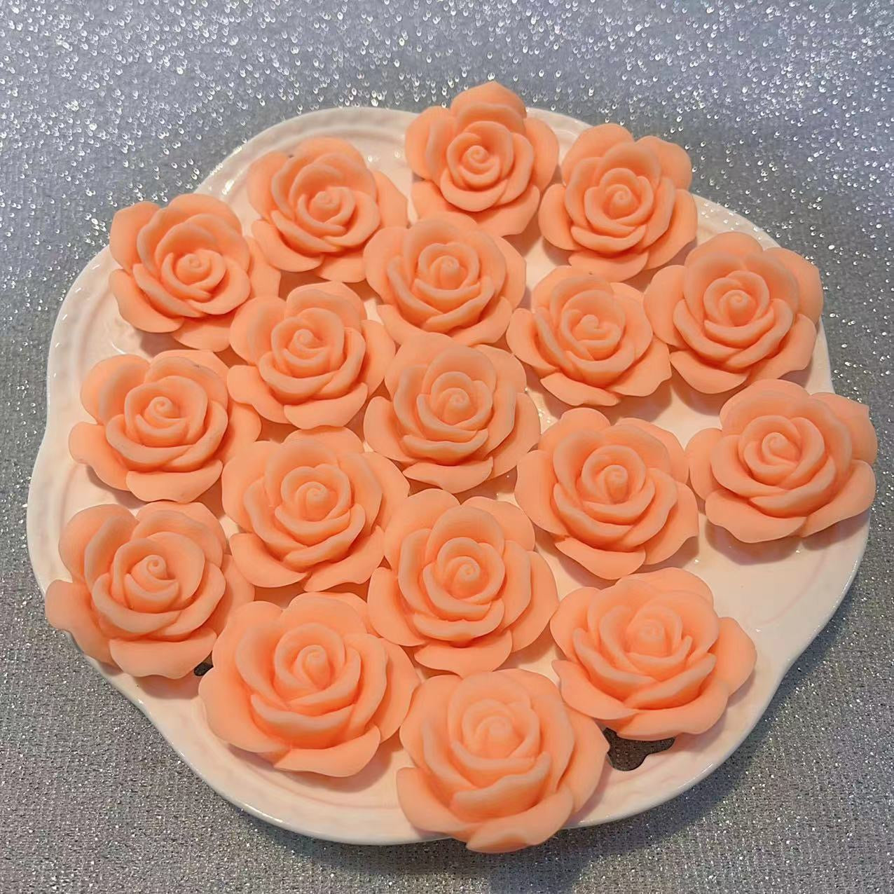 Matte Solid Color Camellia Flowe( 35mm )