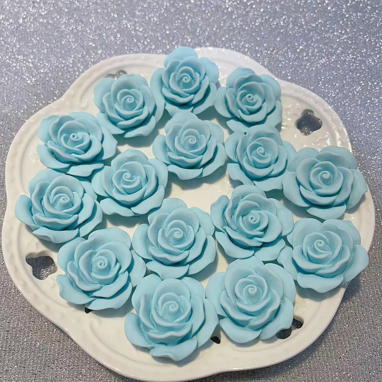 Matte Solid Color Camellia Flowe( 35mm )