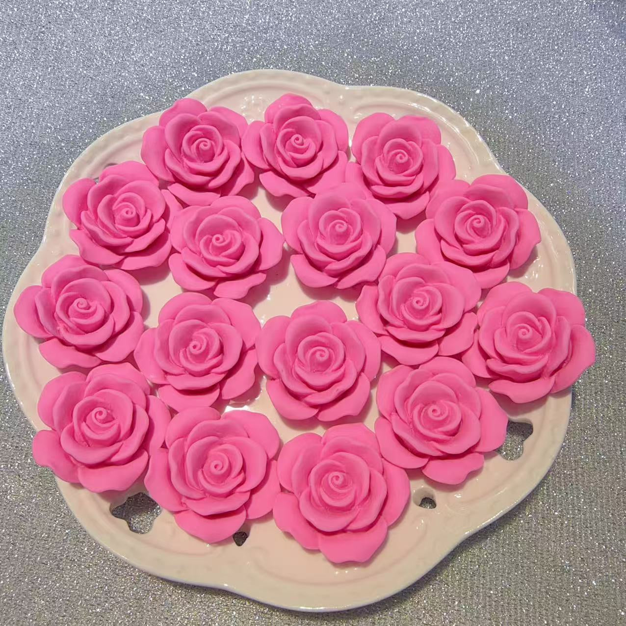 Matte Solid Color Camellia Flowe( 35mm )