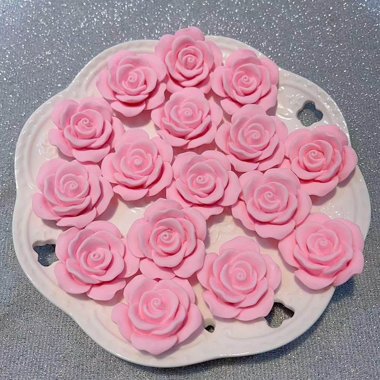 Matte Solid Color Camellia Flowe( 35mm )