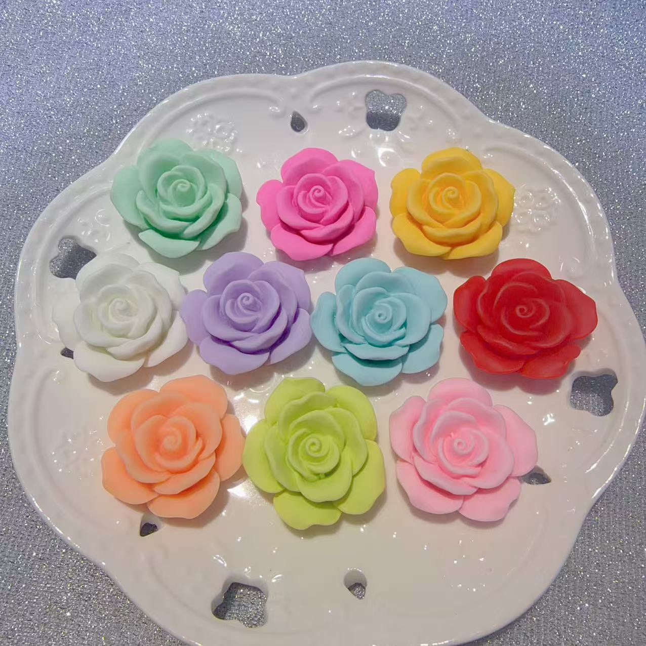 Matte Solid Color Camellia Flowe( 35mm )