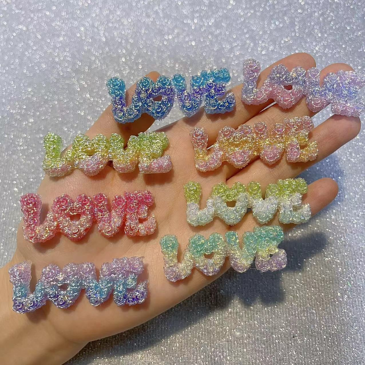 LOVE Flower Charms ( 57mm*21mm )