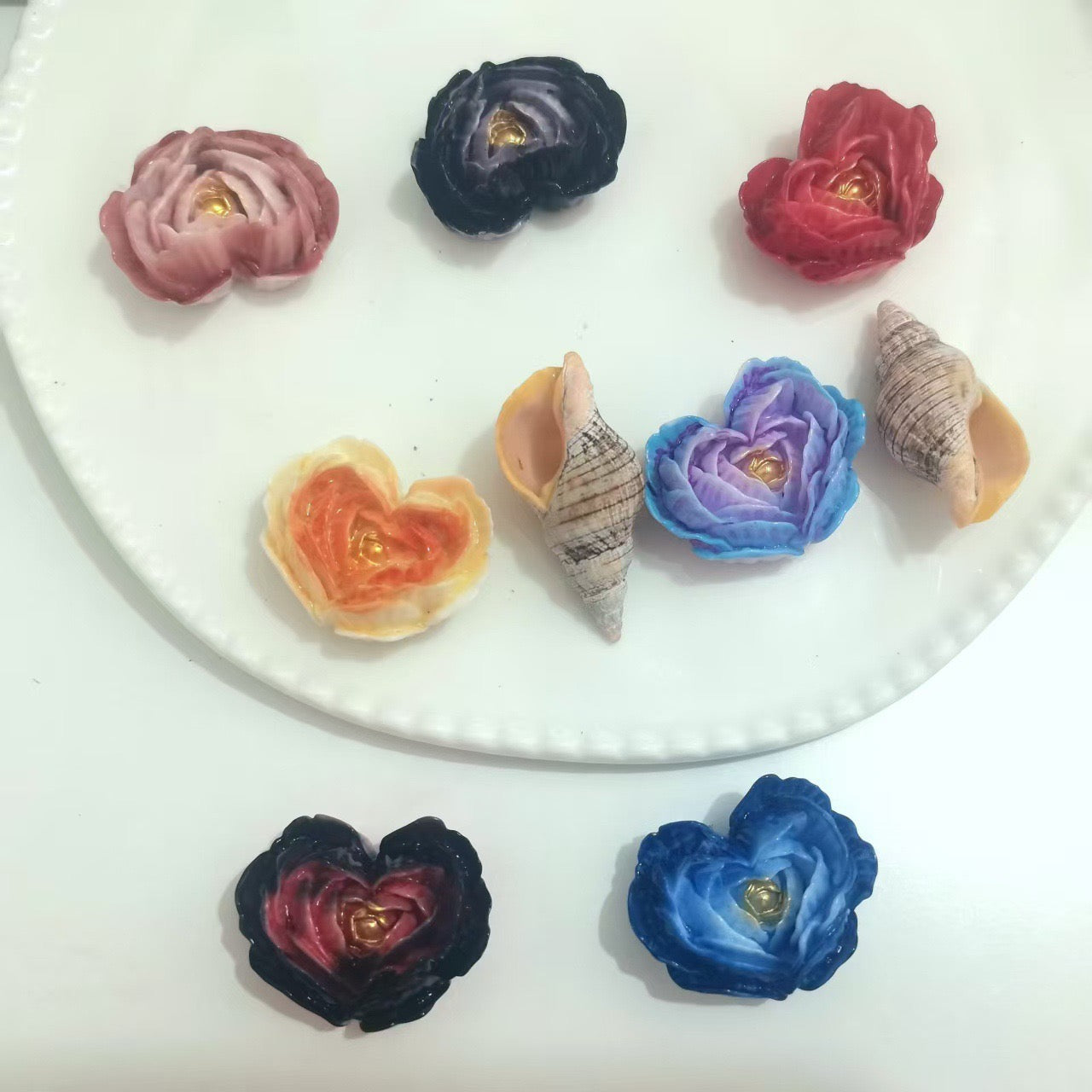 Heart Flower ( 37mm*30mm )