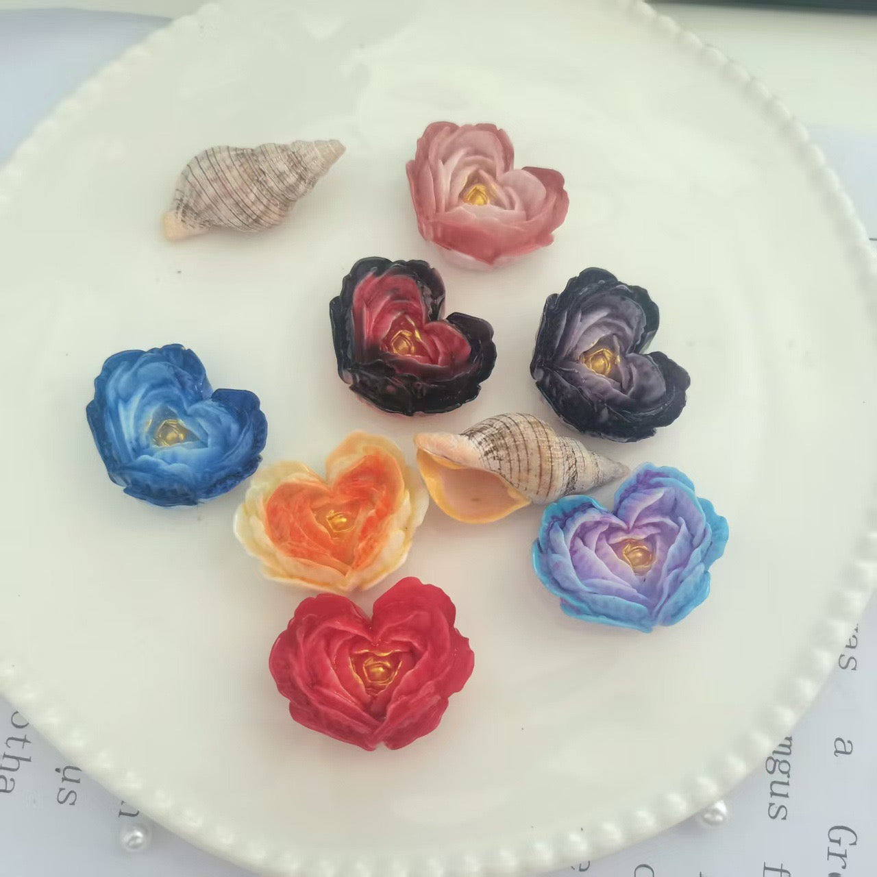 Heart Flower ( 37mm*30mm )