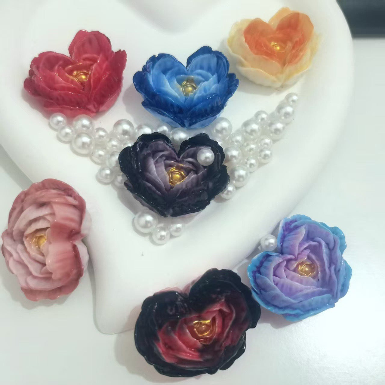 Heart Flower ( 37mm*30mm )